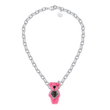 Paradise / Asymmetric Heart Bear Necklace