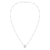 Mermaid / Silver Coin Long Necklace