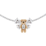 Paradise / Mini Flocked Bear Gemstone Bowknot Chocker