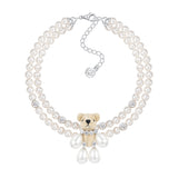 Paradise / Pearl Limbs Bear Double Layer Necklace