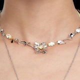 Ripple / Large Square Flower Leaf Chocker