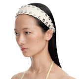 Paradise / Leather Flower Hair Band
