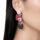 Paradise / Berries Gemstone Lock Earring