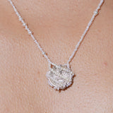 Mermaid / Pearl Web Coin Necklace