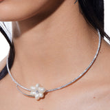 Paradise / Mini Pearlescent Flower Choker