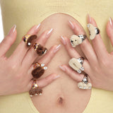 Paradise / LOVE Bear Ring Set