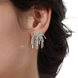 Ripple / Butterfly Short Tassel Earrings