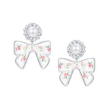YVMIN X SHUSHUTONG / Ceramic Bowknot Pearl Earring
