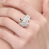 Paradise / Gemstone Patch up Mini Bear Pave Ring