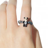 Paradise / Mini Panda Enamel Pearl Ring