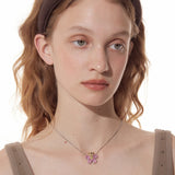 Paradise / Gemstone Flower Bear Necklace