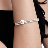 Paradise / Nacre Flower Double Layer Bracelet