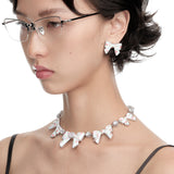 YVMIN X SHUSHUTONG / Ceramic Bowknot Gemstone Necklace