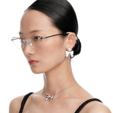 YVMIN X SHUSHUTONG / Ceramic Bowknot Pearl Earring