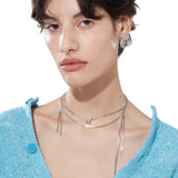 Ripple / Butterfly Long Tassel Clavicle Chain