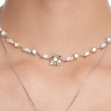 Ripple / Square Flower Leaf Chocker
