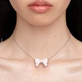 YVMIN X SHUSHUTONG / Double Side Ceramic Bowknot Necklace