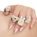 Paradise / LOVE Bear Ring Set