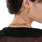 Ripple / Butterfly Layers Tassel Necklace