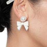 YVMIN X SHUSHUTONG / Ceramic Bowknot Pearl Earring
