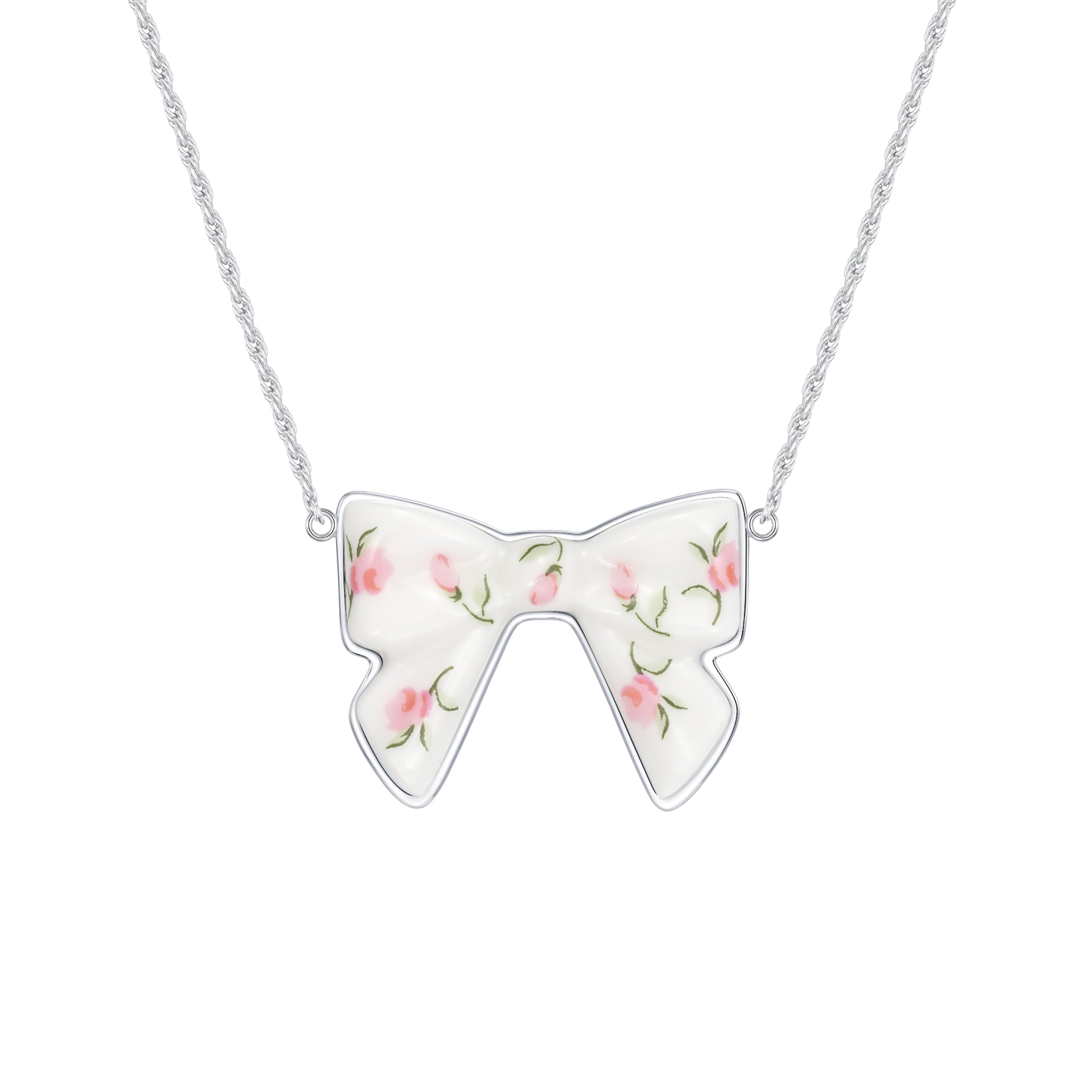 YVMIN X SHUSHUTONG / Rubber Bow Gemstone Necklace