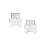 YVMIN X SHUSHUTONG / Natural Stone Square Bowknot Earring