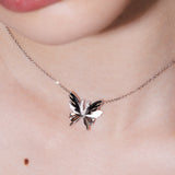 Ripple / Butterfly Shell Gemstone Necklace