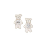 Paradise / Mini Pearlescent Bear Earrings