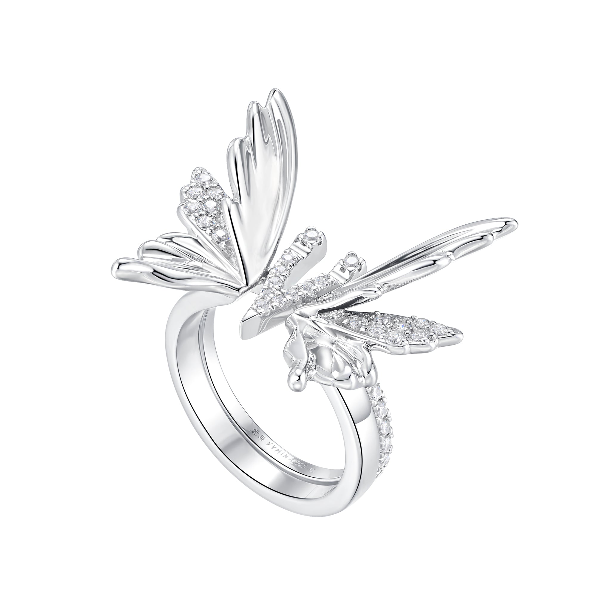 Ripple / V Butterfly Ring Set – YVMIN