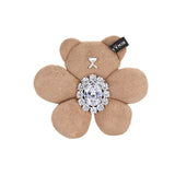 Paradise / Plush Bear Flower Gem Hair Tie