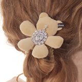 Paradise / Plush Bear Flower Gem Hair Tie