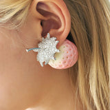 Paradise / Strawberry Pave Gemstone Earring