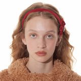 Paradise / Flocked Bear Gemstone Flower Hair Band