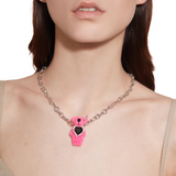 Paradise / Asymmetric Heart Bear Necklace