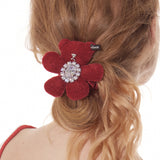 Paradise / Plush Bear Flower Gem Hair Tie