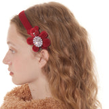 Paradise / Flocked Bear Gemstone Flower Hair Band