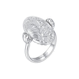 Mermaid / Shell Coin Double Side Ring