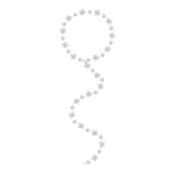 Ripple / Large Square Flower Bud Long Necklace
