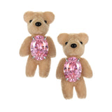Paradise / Flocked Bear Gemstone Earring