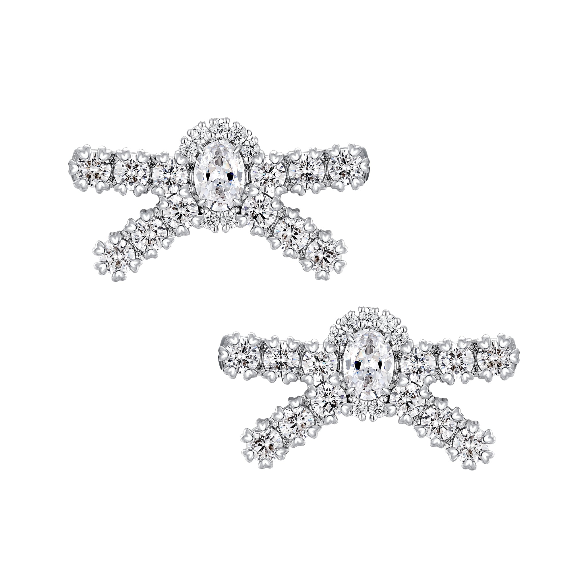 新作人気 Gemstone / SHUSHUTONG X YVMIN Pave Earring Bow アクセサリー