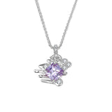 Ripple / Rhombic zircon Necklace