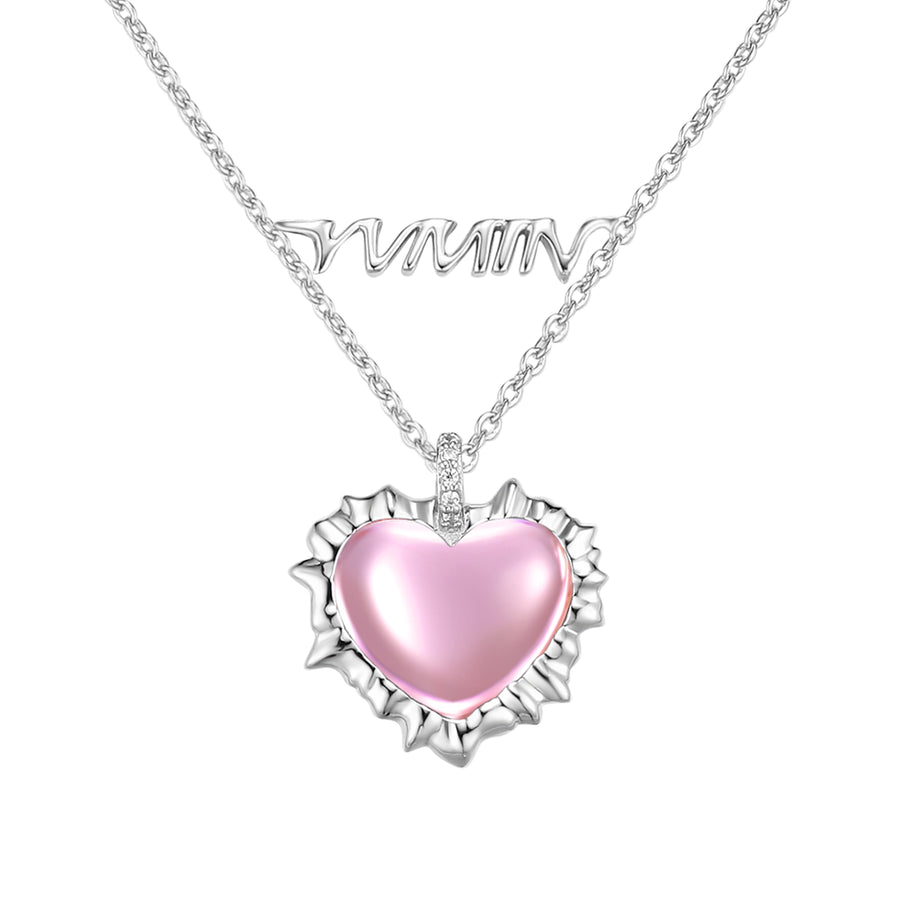 ElectricGirl / Crystal heart Necklace