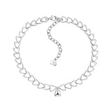 ElectricGirl / Hand-made heart chain Necklace
