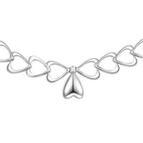 ElectricGirl / Hand-made heart chain Necklace