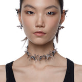 Ripple / Liquefied Butterfly Leather Choker
