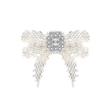 YVMIN X SHUSHUTONG / Square Gemstone Layers Braided Bow Earring