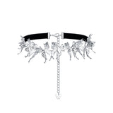 Ripple / Liquefied Butterfly Leather Choker