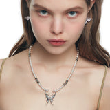 Ripple / Liquefied Butterfly Pearl Necklace