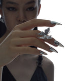 Ripple/ Liquefied Butterfly Knuckle Ring