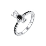 Paradise / Bear Inlaid Stone Ring